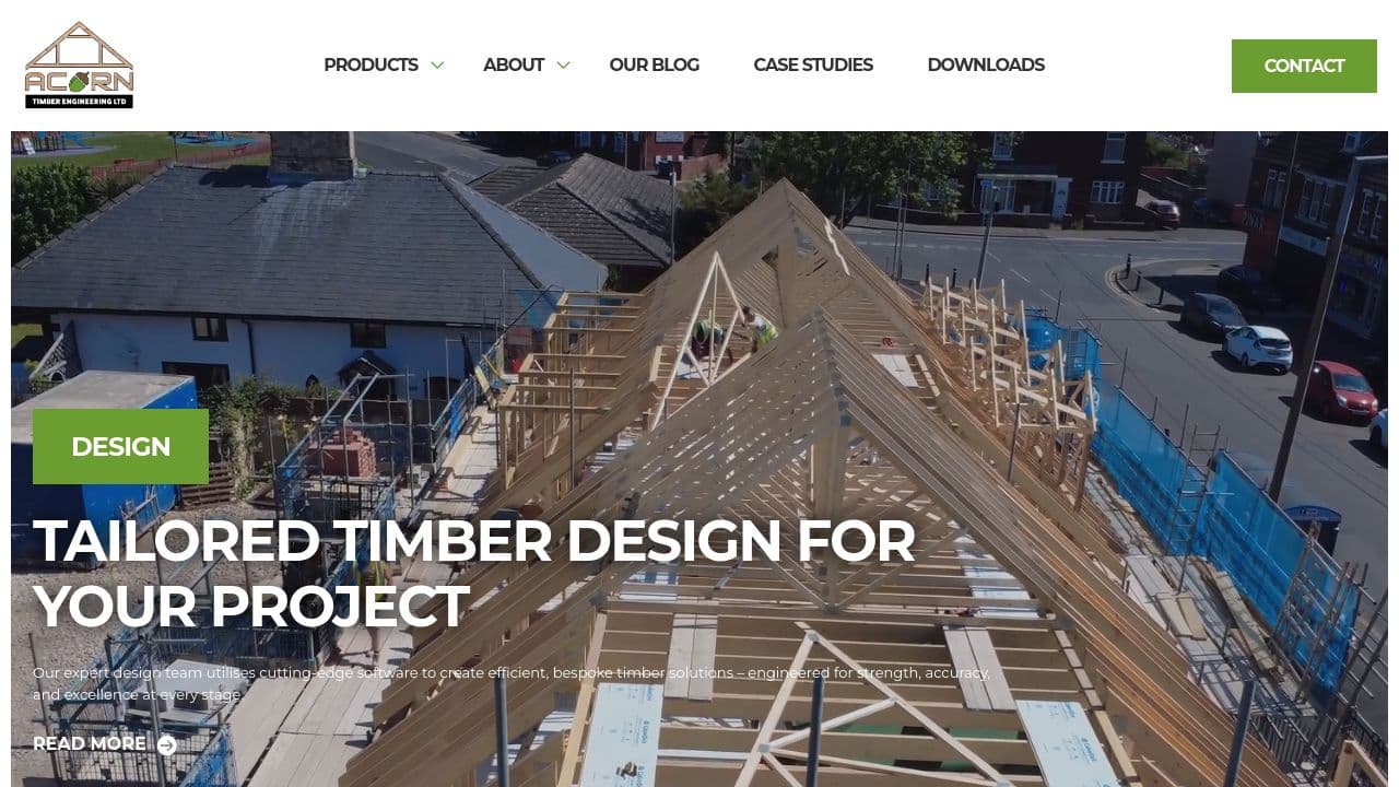 ACORN TIMBER ENGINEERING LTD website screenshot