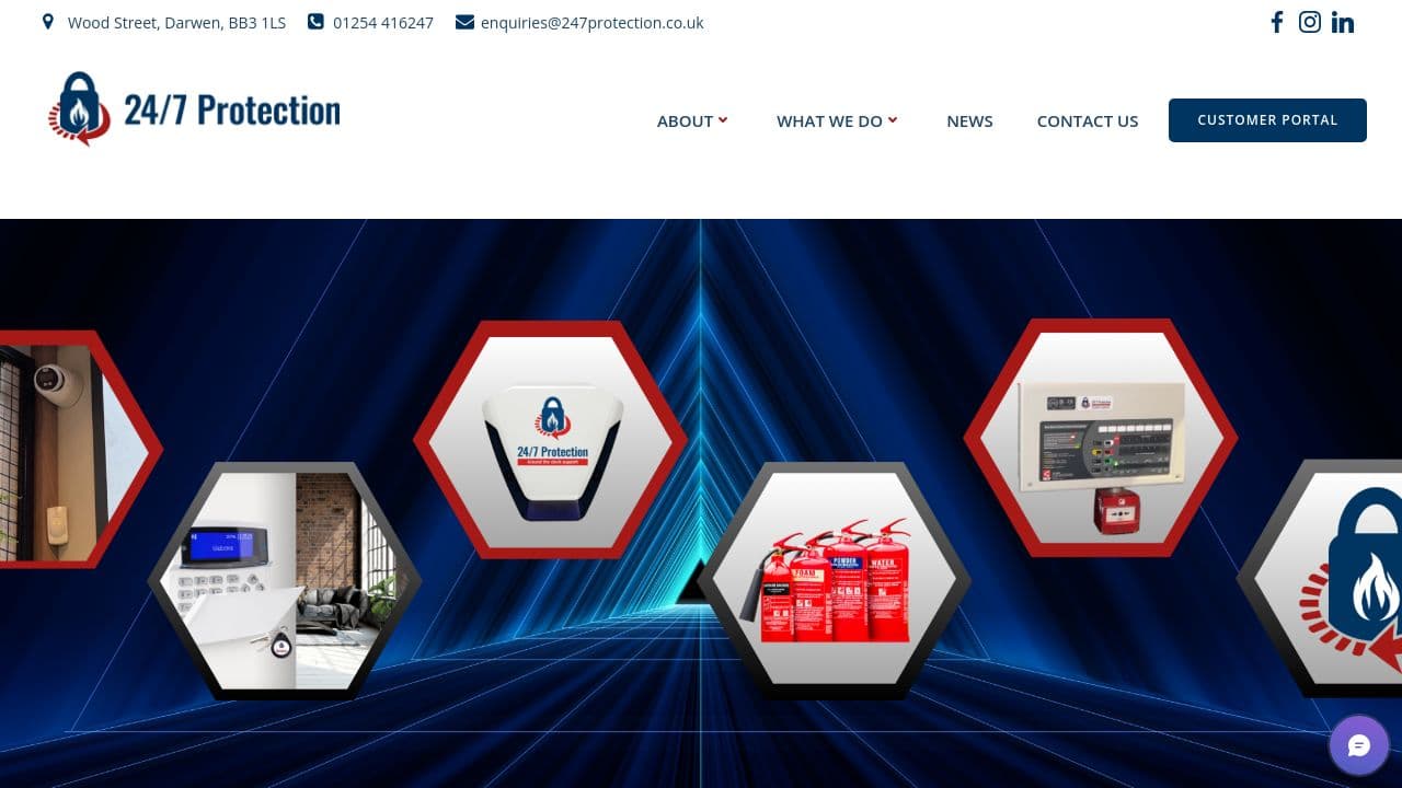 24/7 FIRE AND SECURITY PROTECTION LTD website screenshot