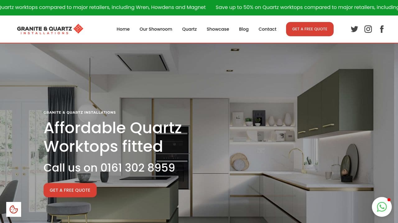 GRANITE & QUARTZ INSTALLATIONS LIMITED website screenshot