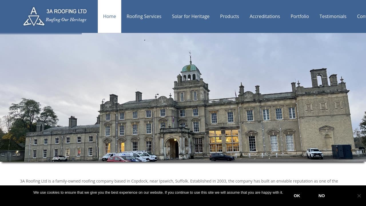 3A ROOFING LIMITED website screenshot