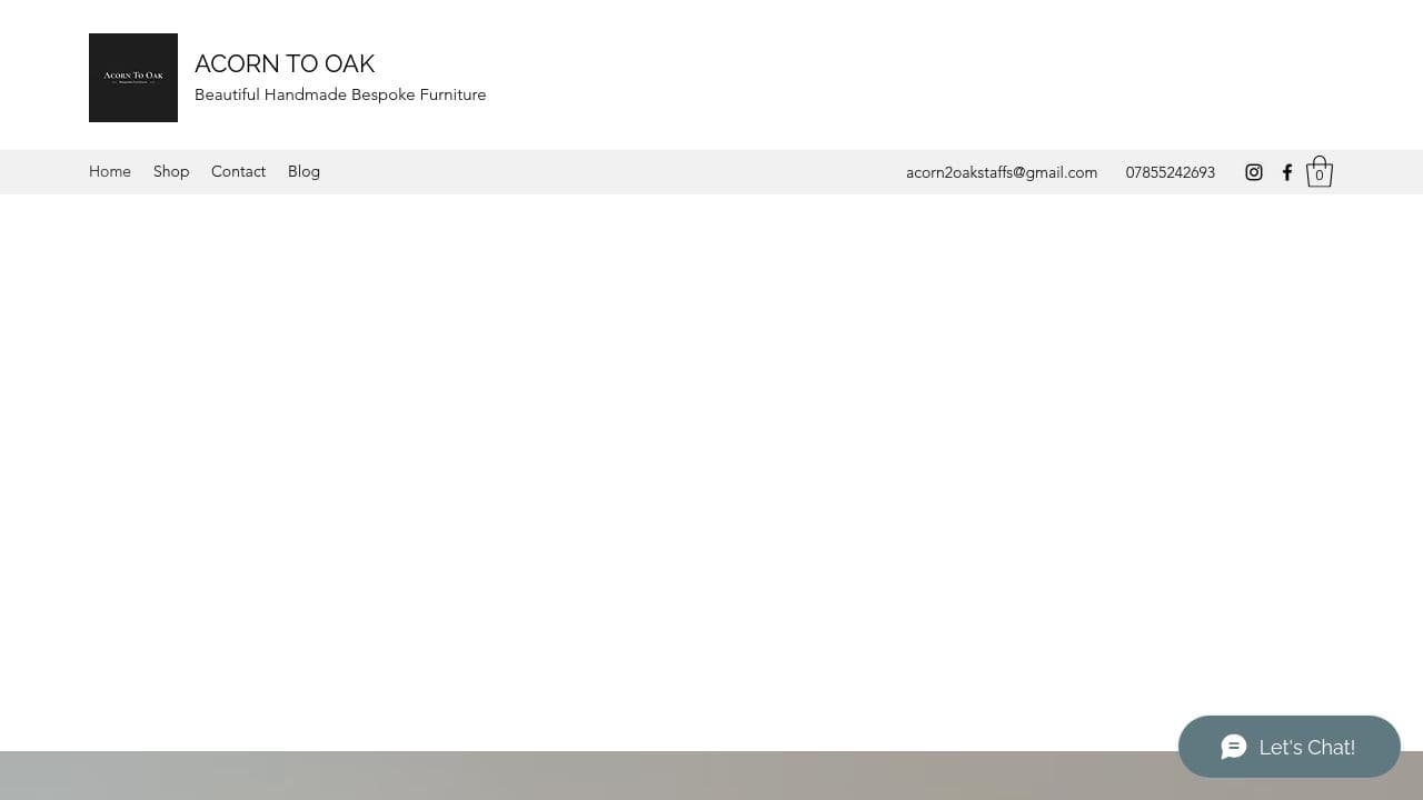 ACORN TO OAK STAFFS LIMITED website screenshot