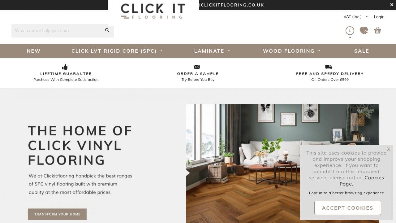 CLICK IT FLOORING LTD website screenshot