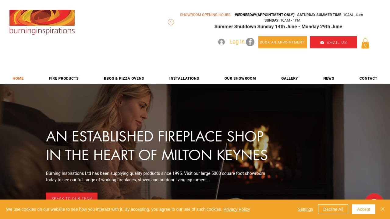 BURNING INSPIRATIONS LIMITED website screenshot