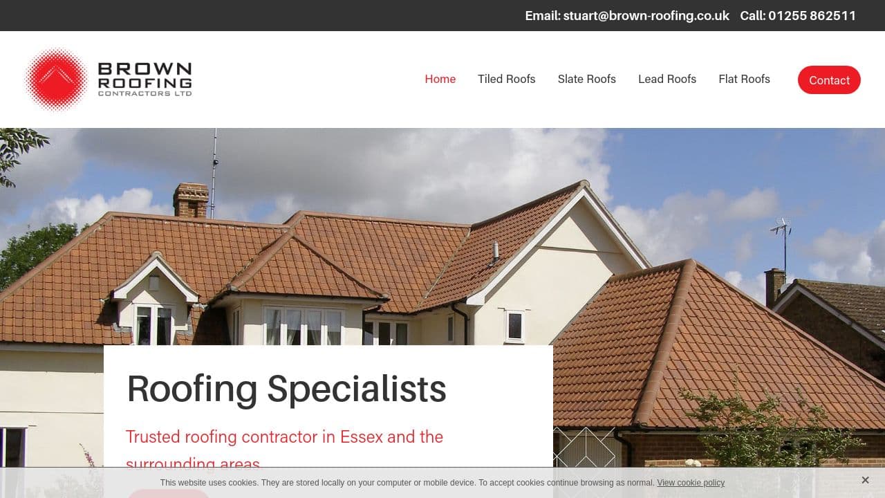 BROWN ROOFING LTD website screenshot