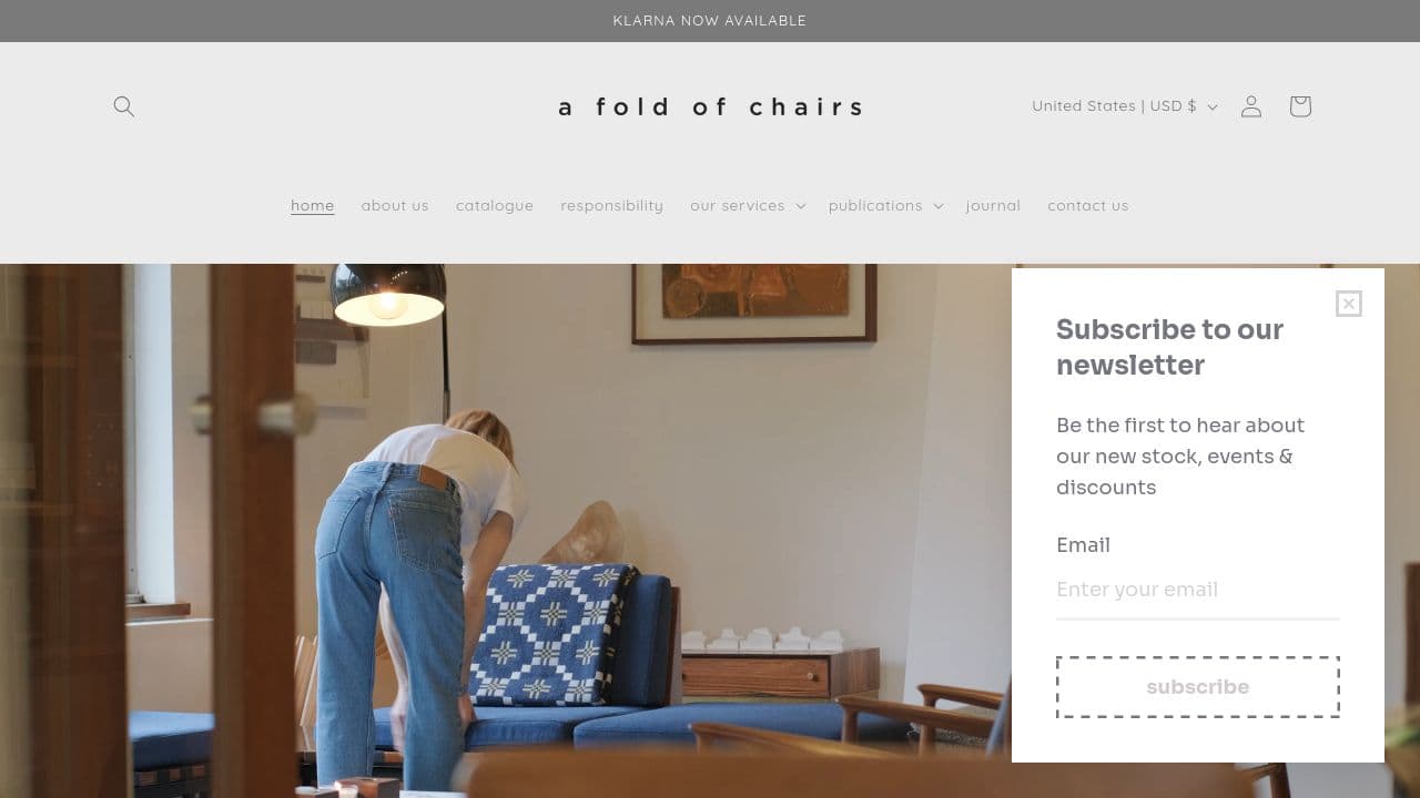 A FOLD OF CHAIRS LTD website screenshot