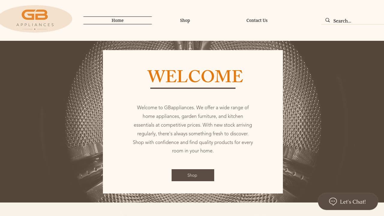 GBAPPLIANCES LIMITED website screenshot