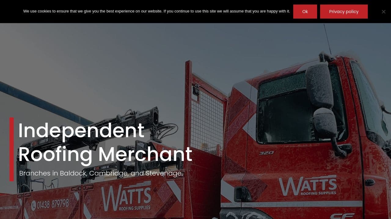 A WATTS ROOFING LIMITED website screenshot