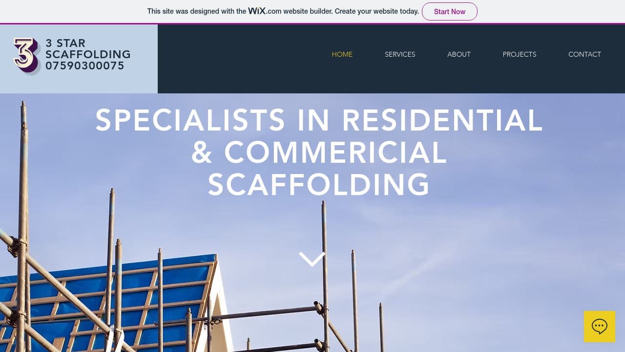 3 STAR SCAFFOLDING LTD website screenshot