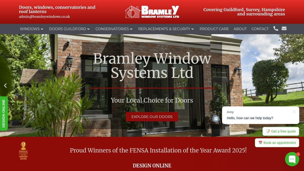 BRAMLEY WINDOW SYSTEMS LIMITED website screenshot