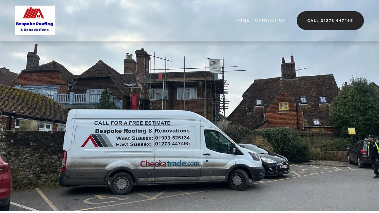 BESPOKE ROOFING & RENOVATIONS LTD website screenshot