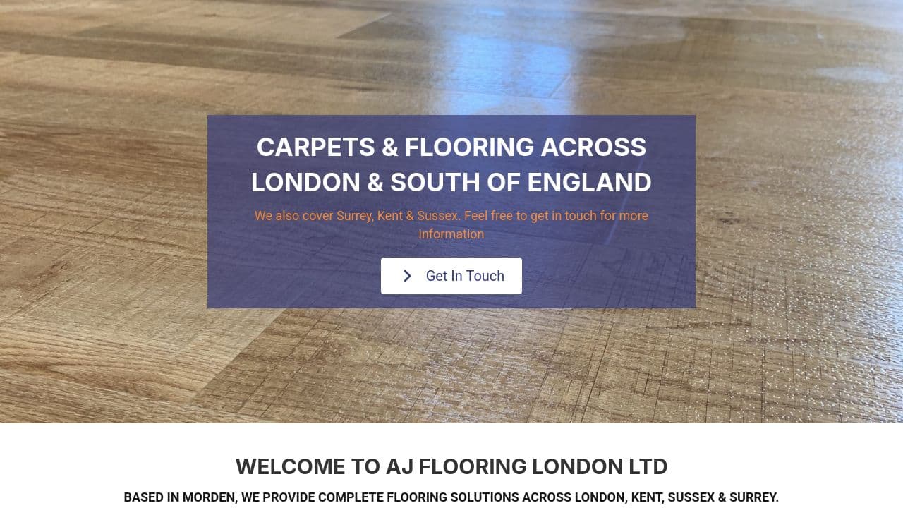 A J FLOORING LONDON LIMITED website screenshot