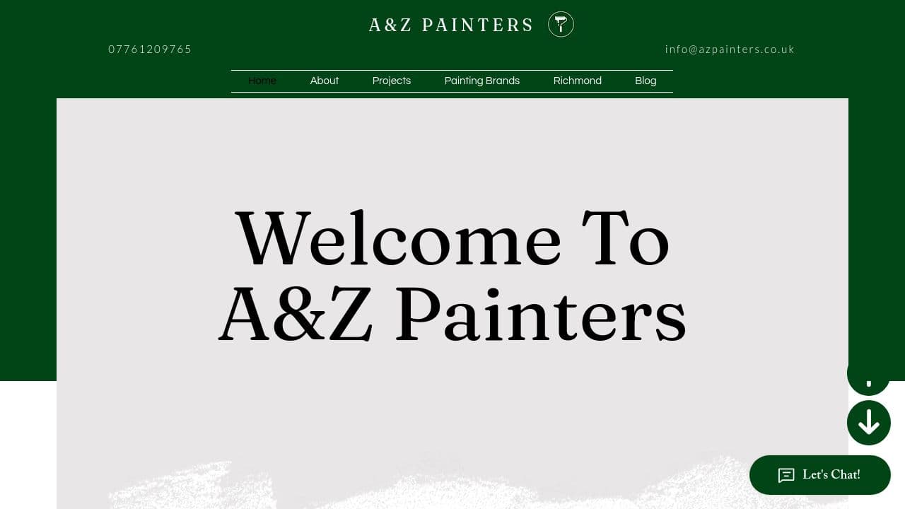 A&Z PAINTERS LTD website screenshot