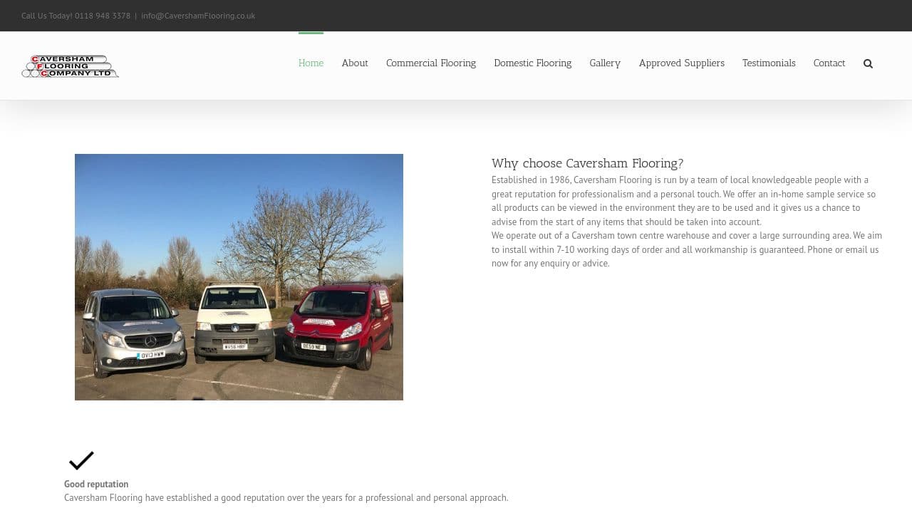 CAVERSHAM FLOORING COMPANY LIMITED website screenshot
