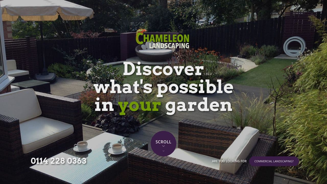 CHAMELEON LANDSCAPING LTD website screenshot