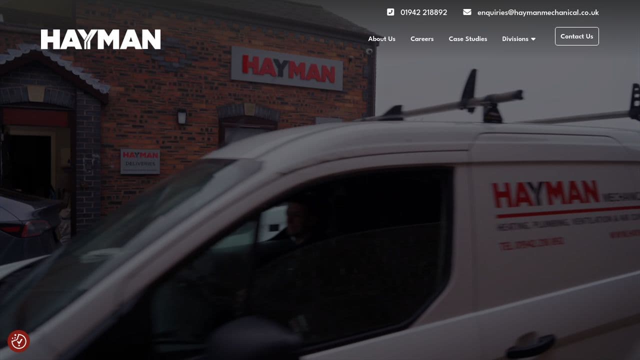 HAYMAN MECHANICAL SERVICES LIMITED website screenshot
