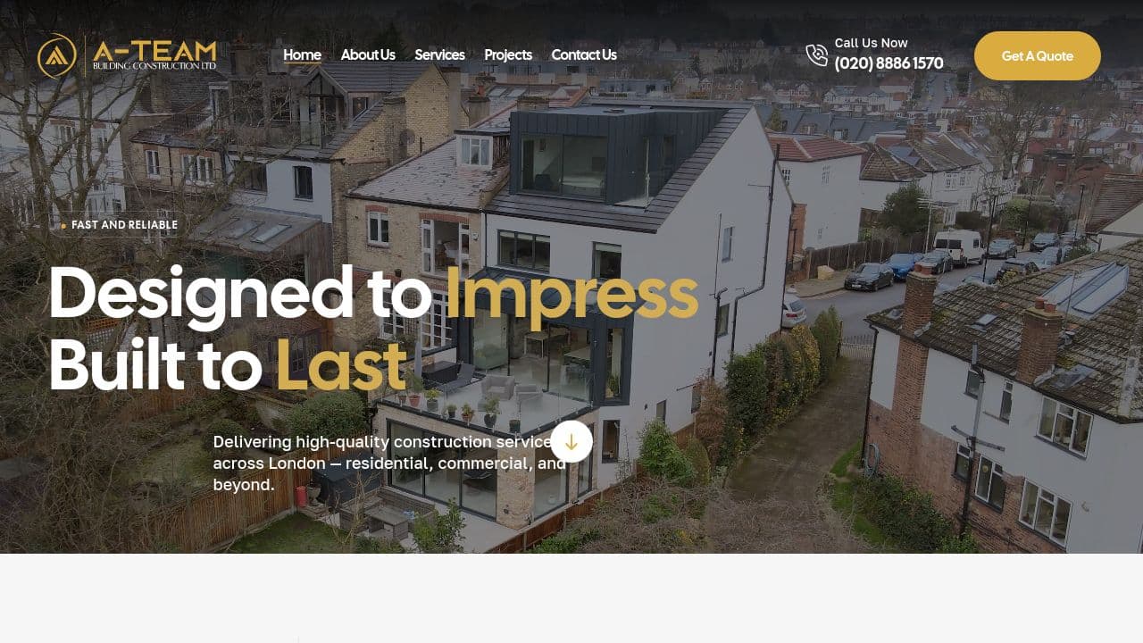A THE CONSTRUCTION TEAM LTD website screenshot