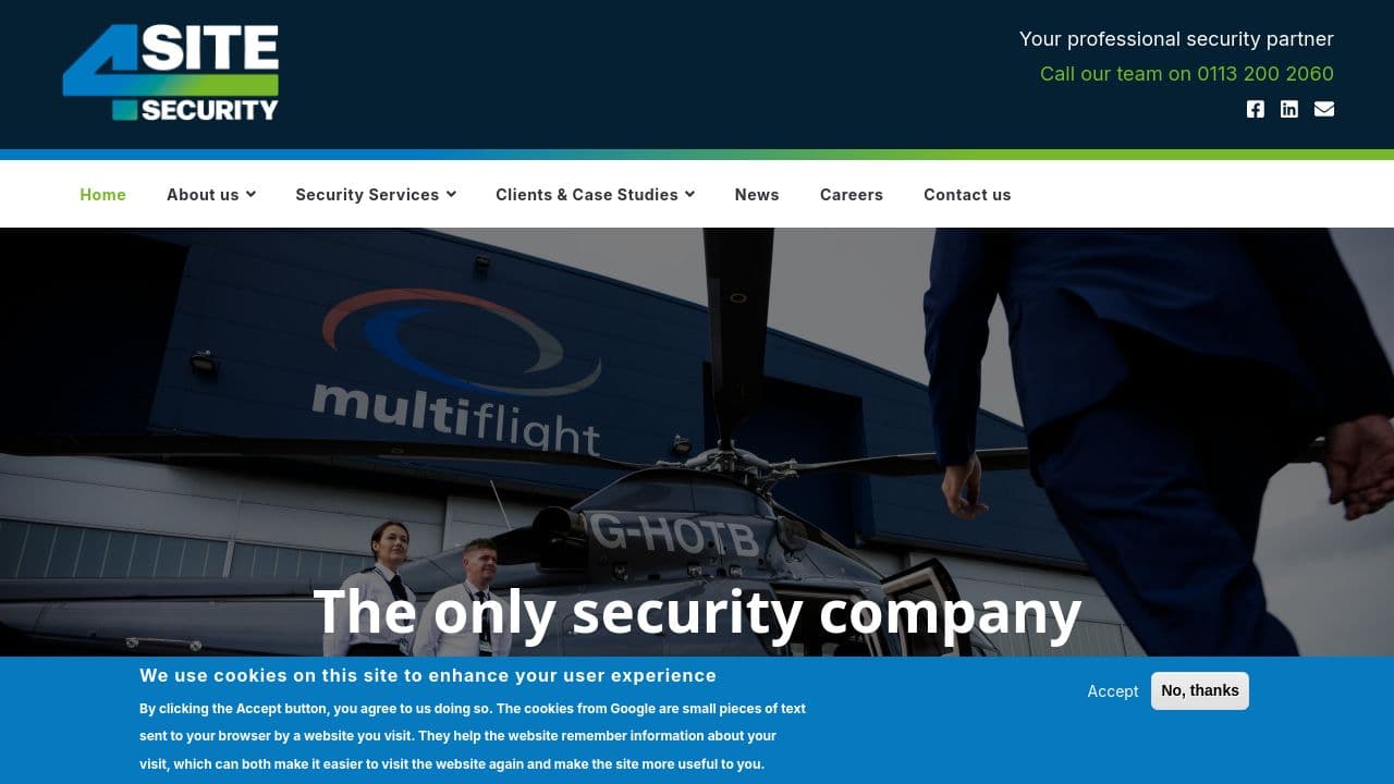 4 SITE SECURITY SYSTEMS LTD website screenshot