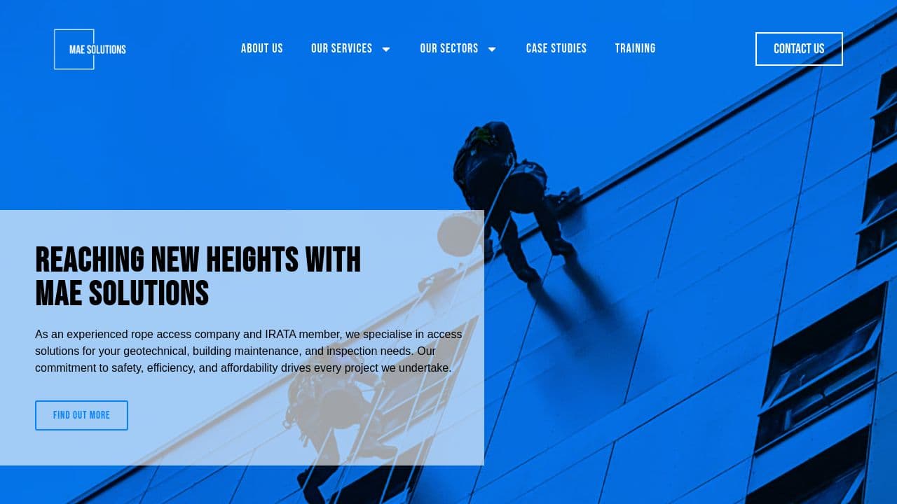 (UK) MAE SOLUTIONS LIMITED website screenshot