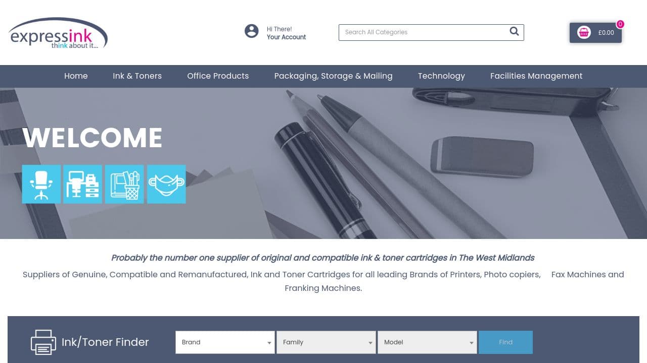 EXPRESS INK LTD website screenshot
