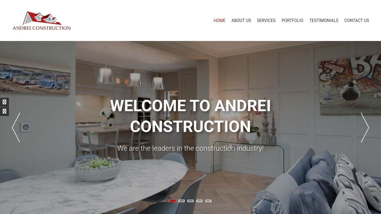 ANDREI CONSTRUCTION LTD website screenshot