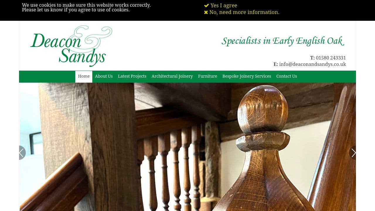 DEACON & SANDYS LIMITED website screenshot