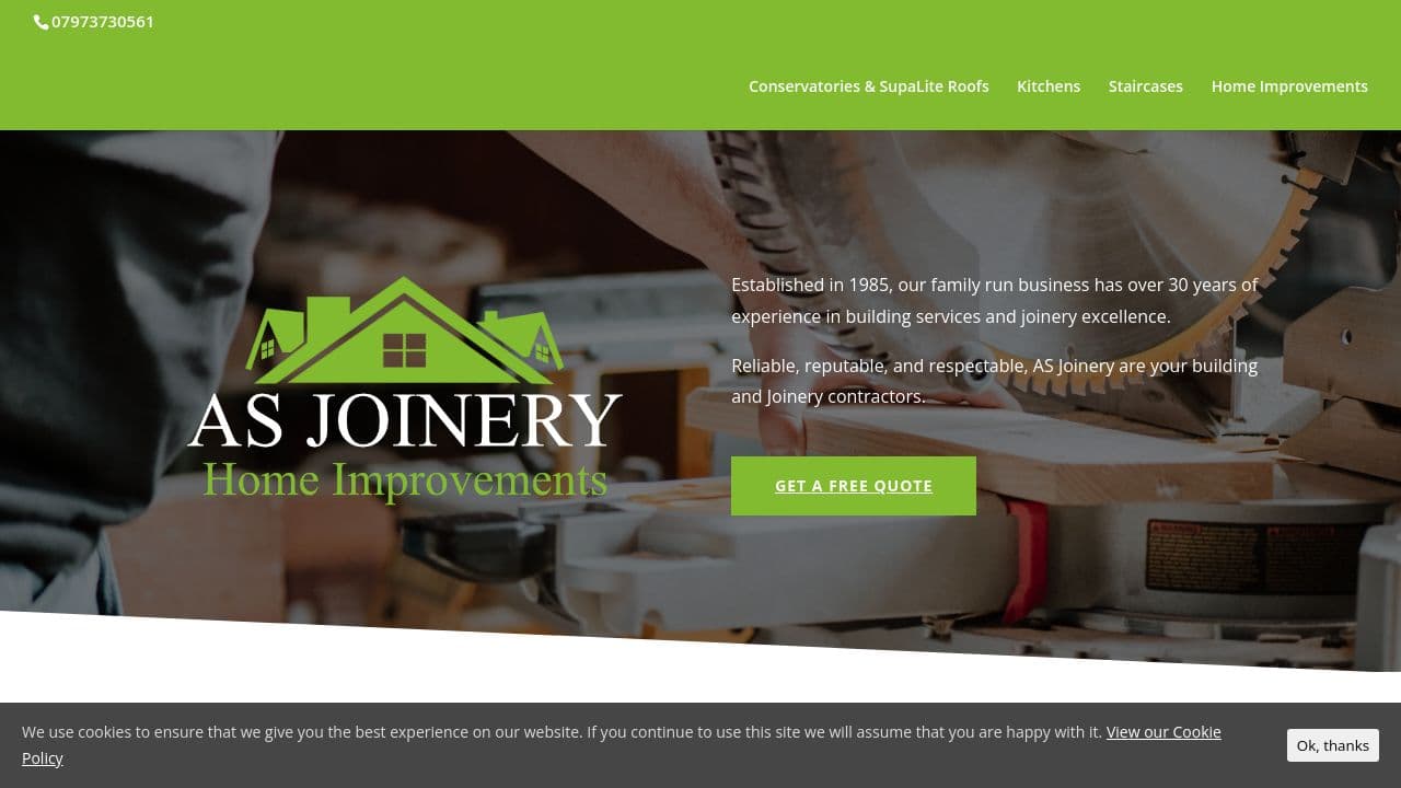 A STAR JOINERY SERVICES LTD website screenshot
