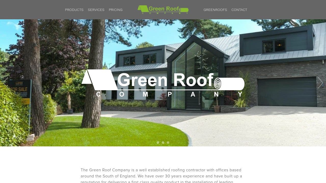 GREEN ROOF COMPANY LIMITED website screenshot