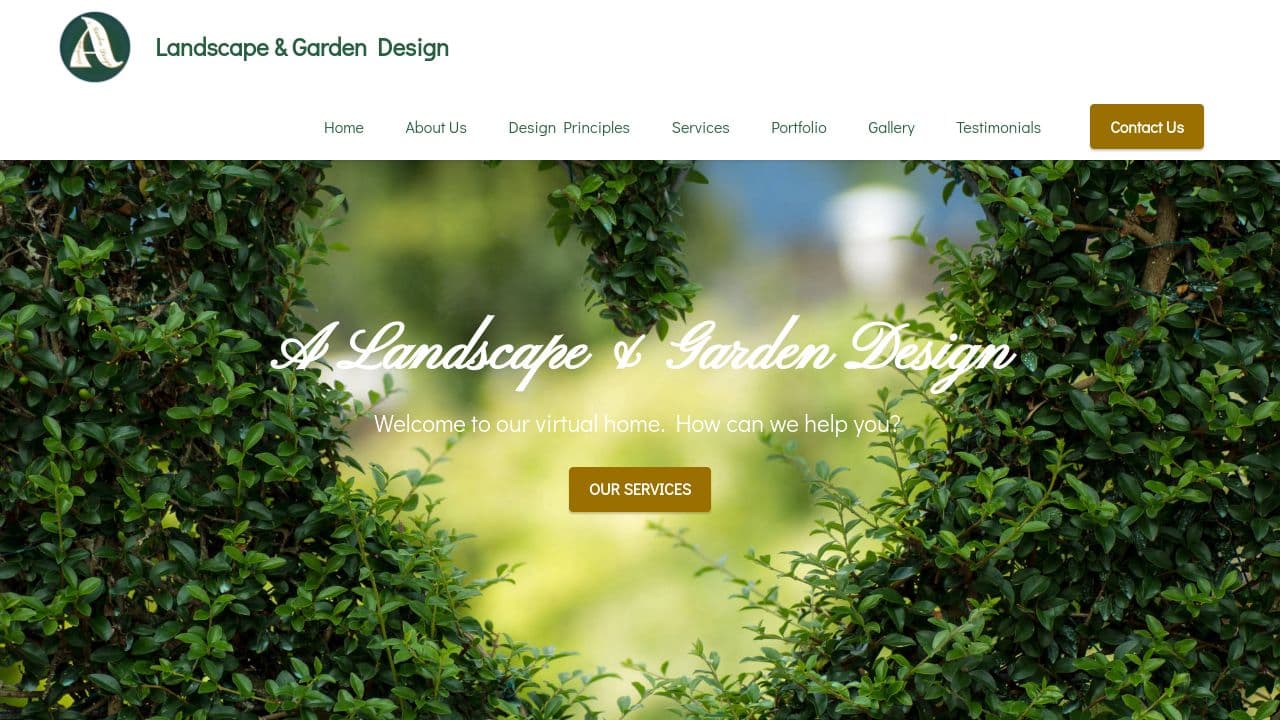 A LANDSCAPE & GARDEN DESIGN LIMITED website screenshot