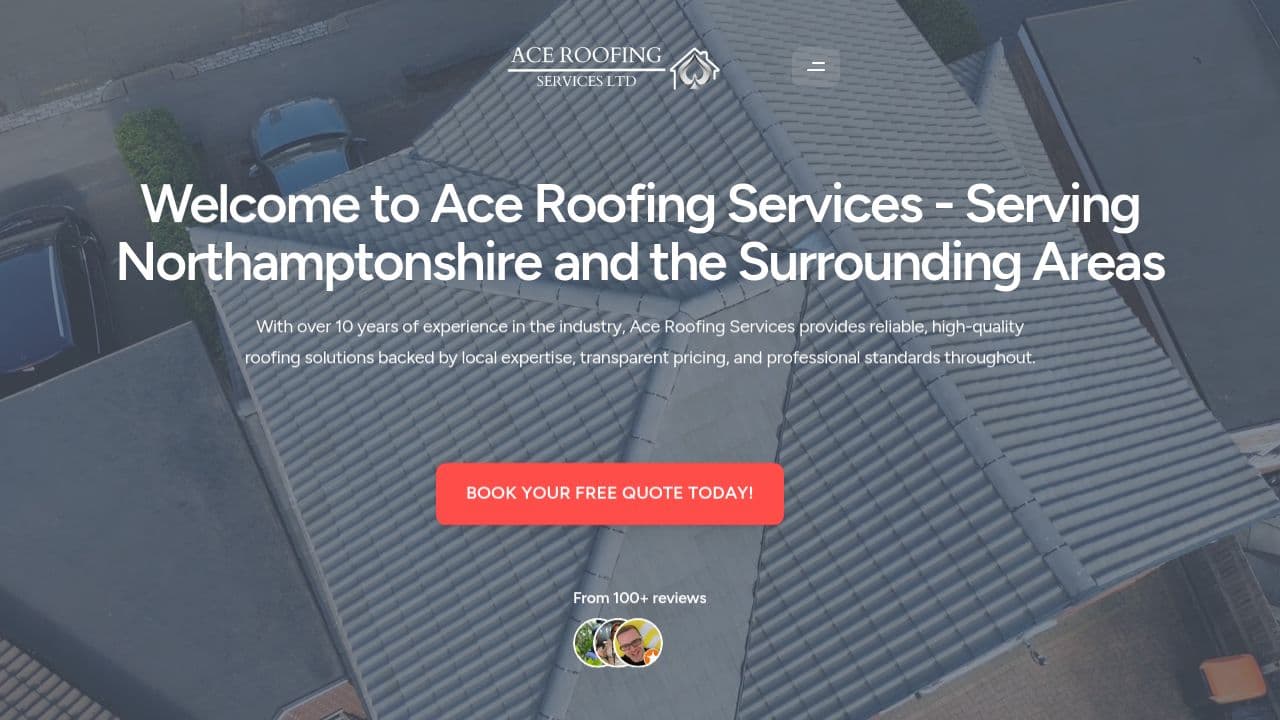 ACE ROOF SERVICES LTD website screenshot
