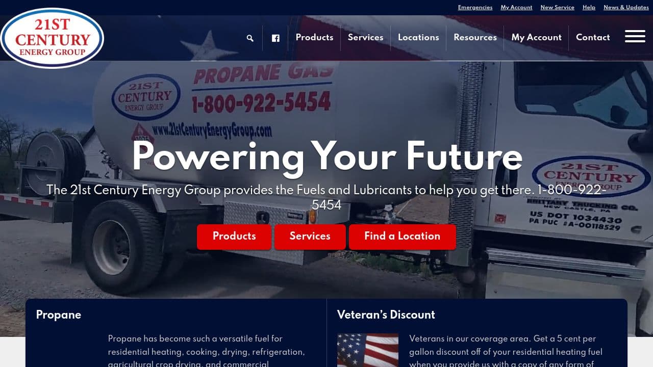 21ST CENTURY ENERGY LIMITED website screenshot