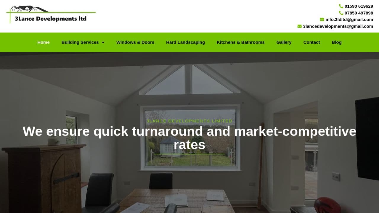 3LANCE DEVELOPMENTS LIMITED website screenshot