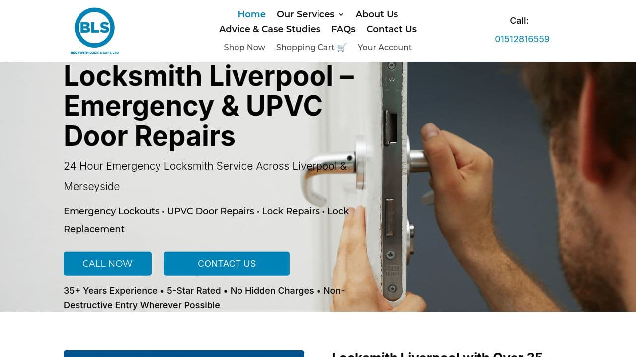 BECKWITH LOCK & SAFE LIMITED website screenshot