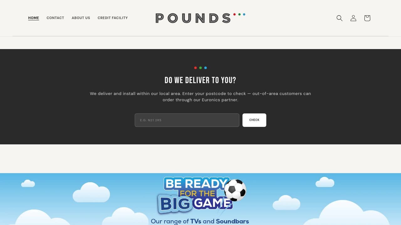 A. & W.POUNDS LIMITED website screenshot