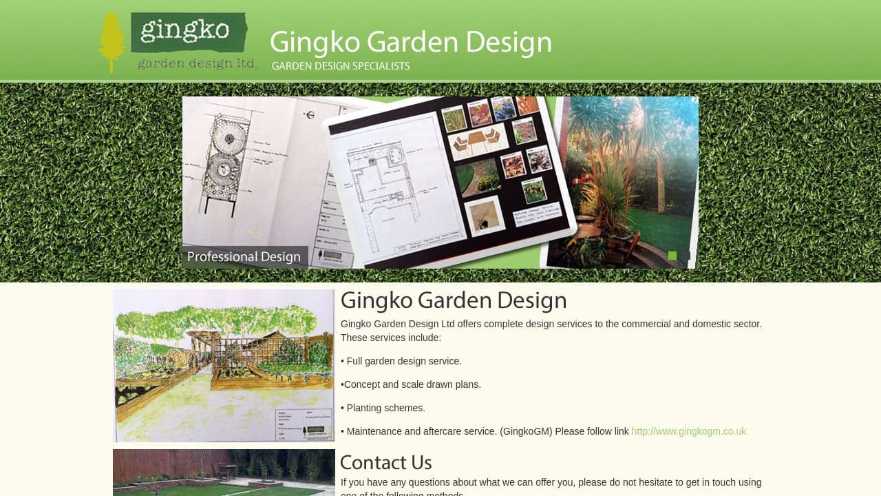 GINGKO GARDEN DESIGN LIMITED website screenshot