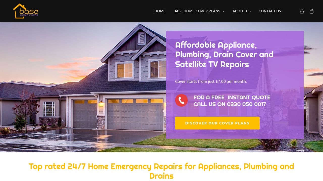 BASE HOMECOVER LIMITED website screenshot