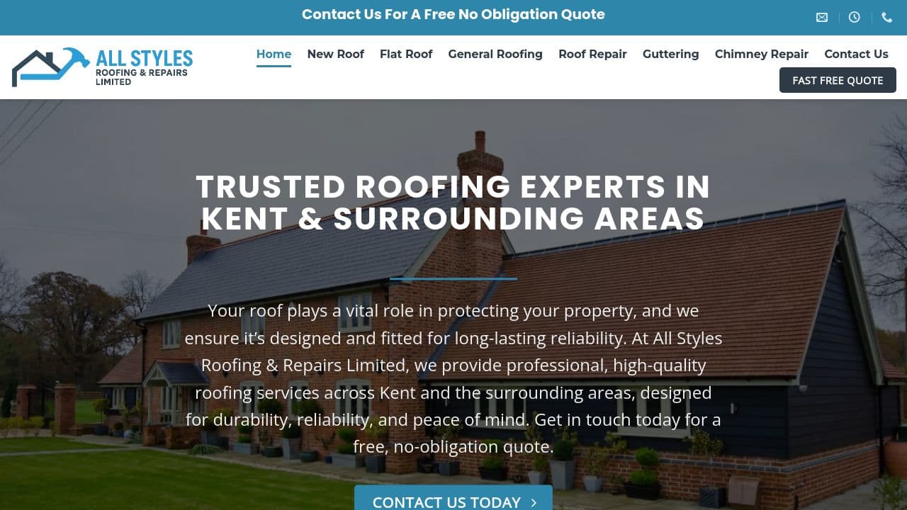 ALL STYLES ROOFING AND REPAIRS LIMITED website screenshot