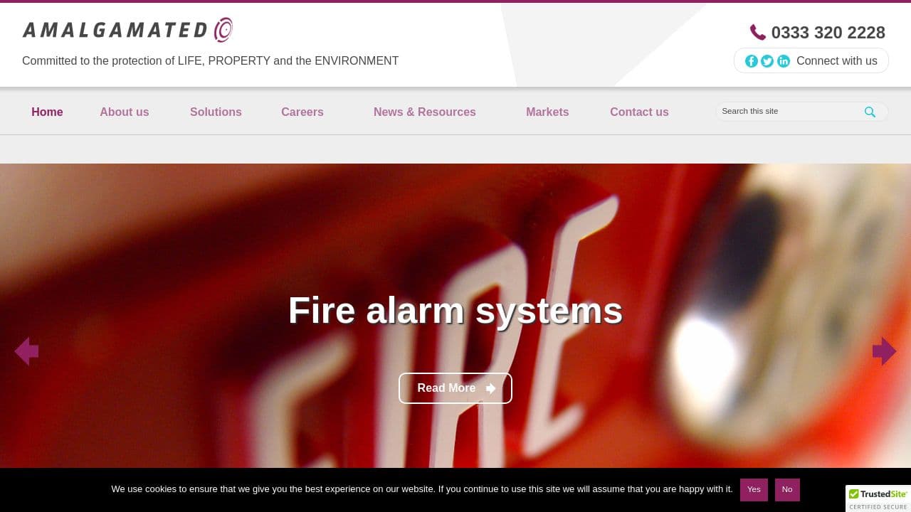 AMALGAMATED LTD website screenshot