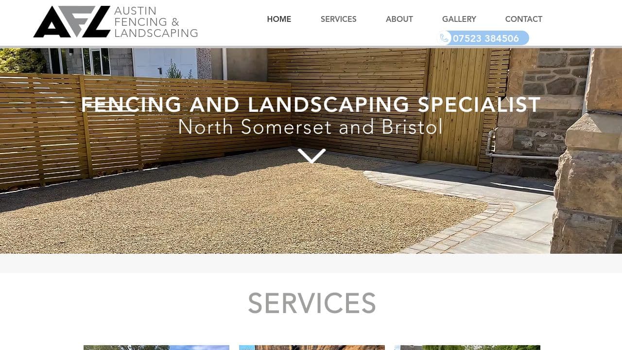 AUSTIN FENCING AND LANDSCAPING LIMITED website screenshot
