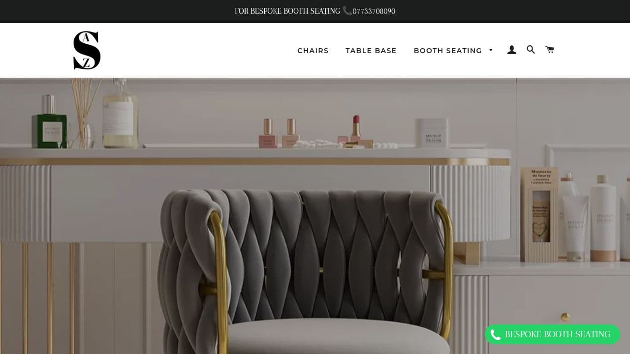 A TO Z SEATING LTD website screenshot