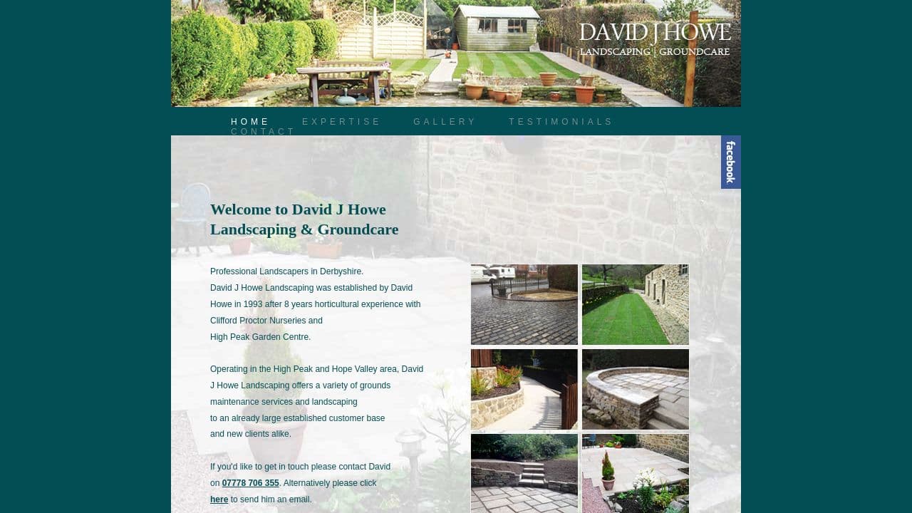 DAVID J HOWE LANDSCAPING & GROUNDCARE LTD website screenshot