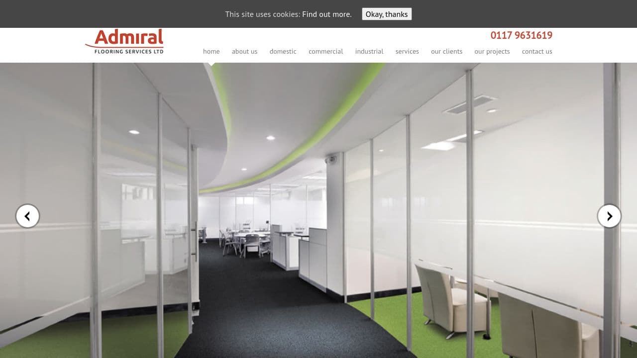 ADMIRAL FLOORING SERVICES LIMITED website screenshot