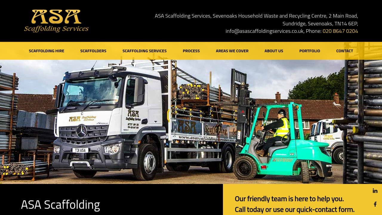 A S P SCAFFOLDING LTD website screenshot