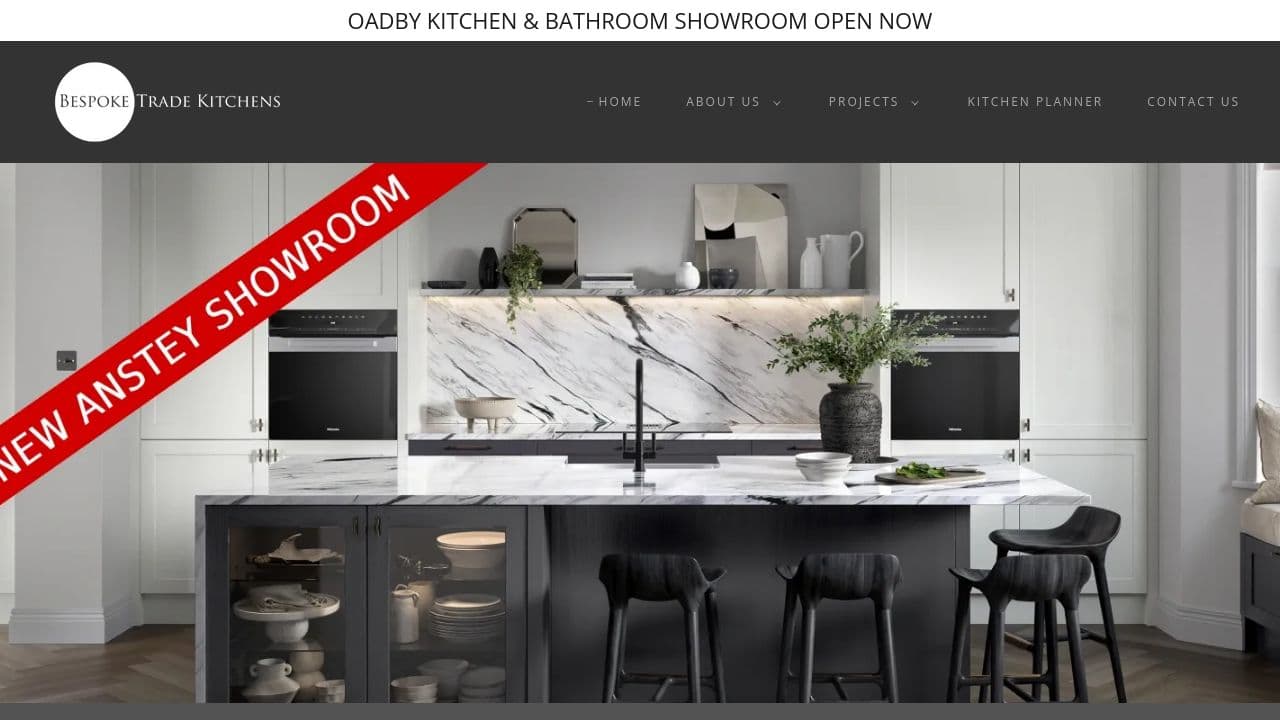 BESPOKE TRADE KITCHENS LIMITED website screenshot