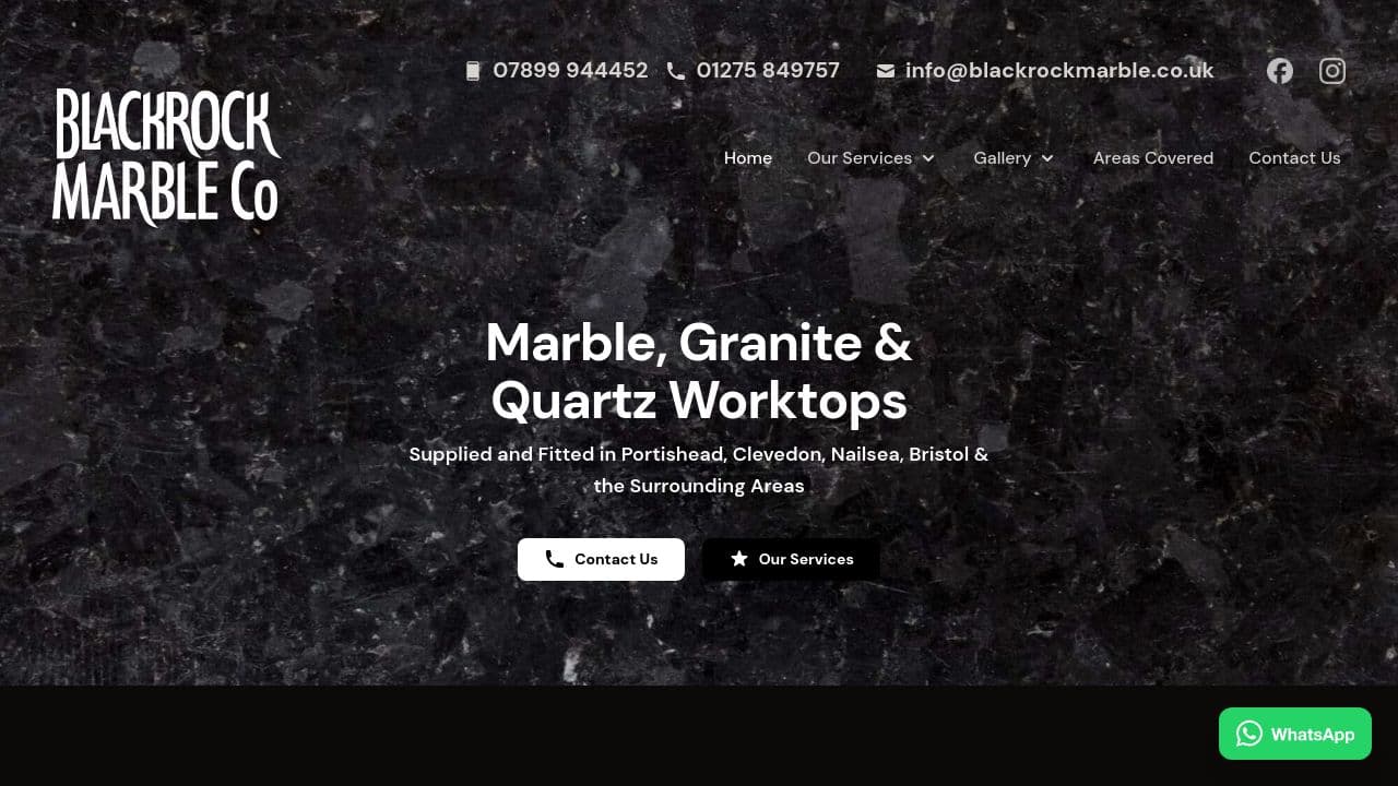 BLACKROCK MARBLE CO. LTD. website screenshot