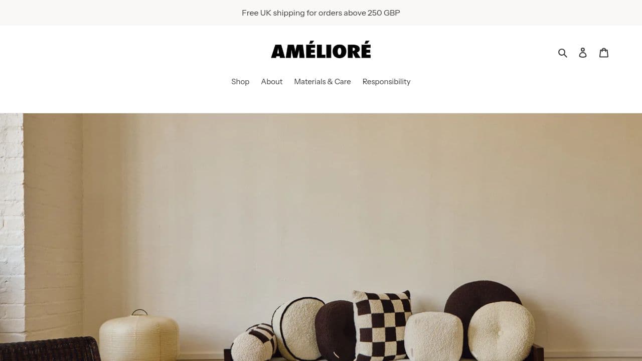 AMÉLIORÉ LTD website screenshot