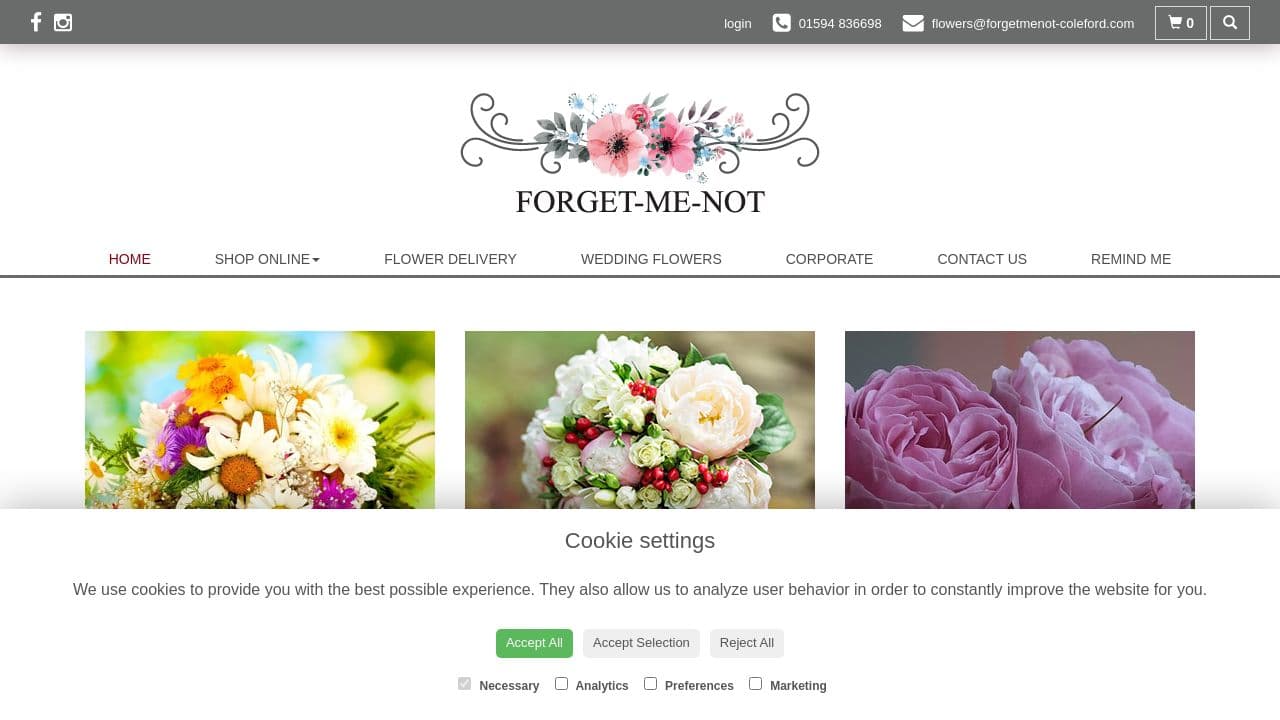 FORGET-ME-NOT COLEFORD LIMITED website screenshot