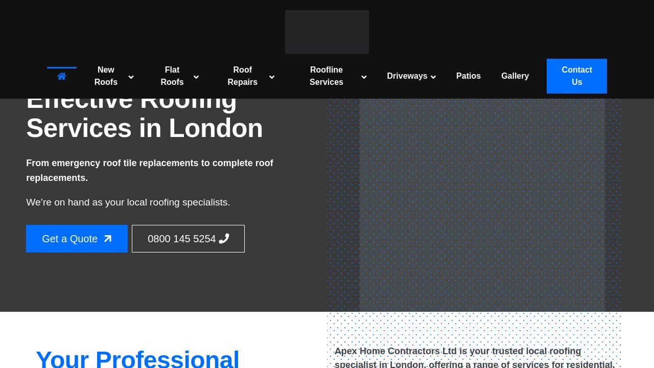 APEX HOME CONTRACTORS LTD website screenshot