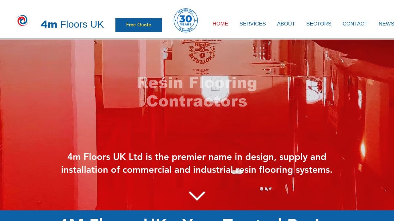 4M FLOORS UK LIMITED website screenshot