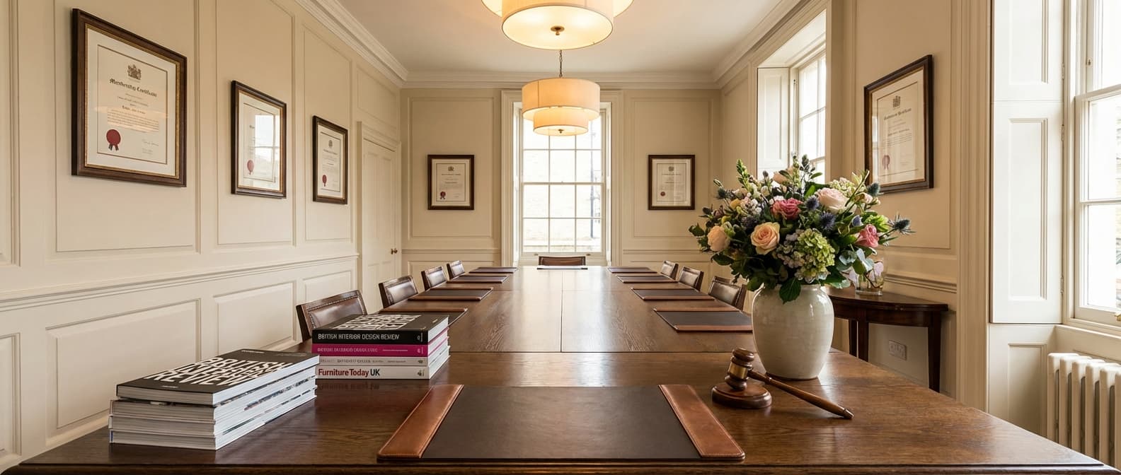 Professional boardroom setting representing UK trade associations